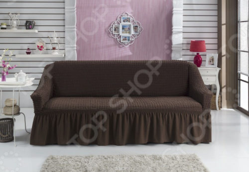 Натяжной чехол на трехместный диван «Изысканный стиль»