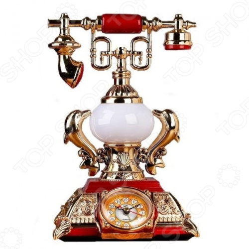 Часы-светильник настольные «Ретротелефон» с будильником